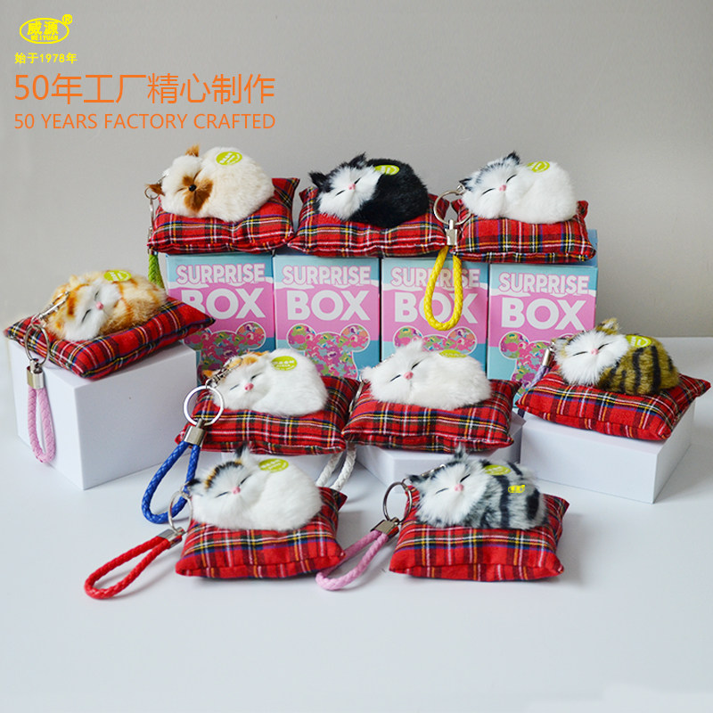 会叫仿真猫咪盲盒玩具店礼品店毛装饰摆件