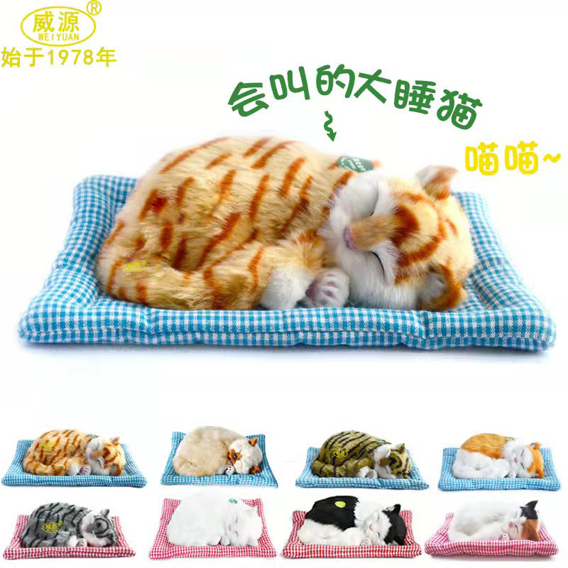 威源玩偶生日礼物仿真猫儿童