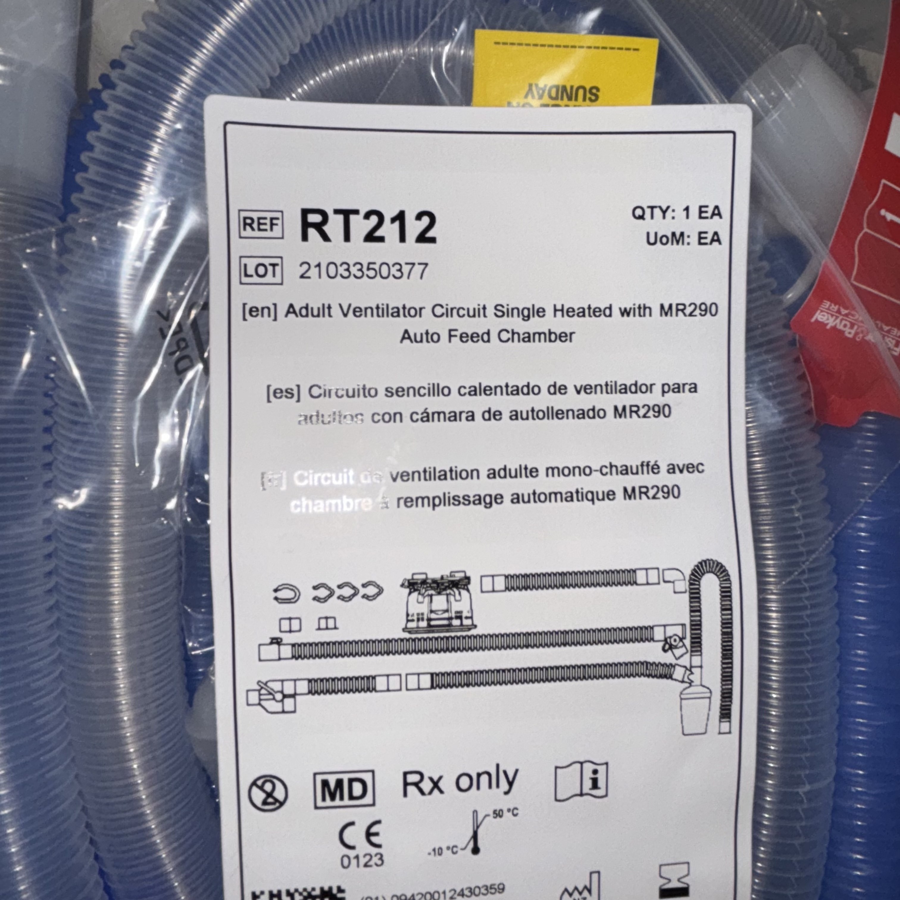 费雪派克RT212一次性呼吸管路RT系列成人管路全新原装正品管子