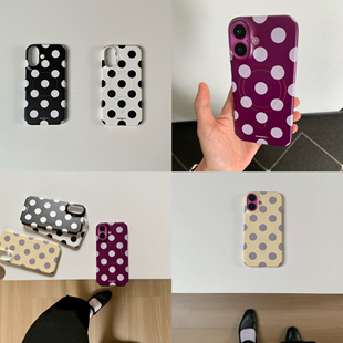 ouchtv原创大波点系列菲林单层超薄磨砂磁吸支架适用于iphone17promax手机壳 藤姐同款