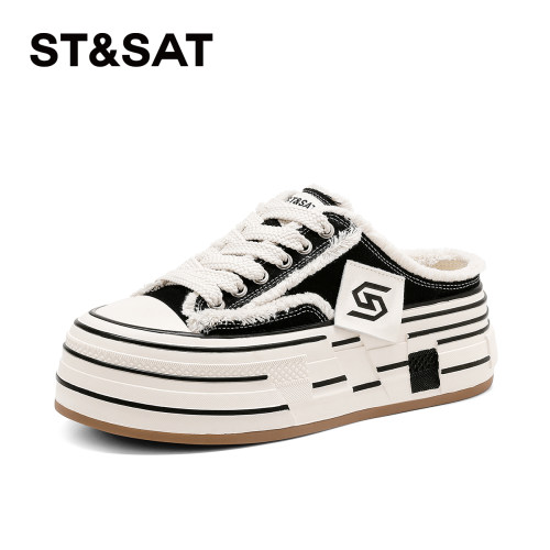 星期六透气懒人一脚蹬包头拖鞋女