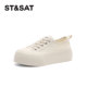 星期六春秋厚底小白鞋 新款 系带单鞋 St&Sat 休闲板鞋 女SSC2112C2D