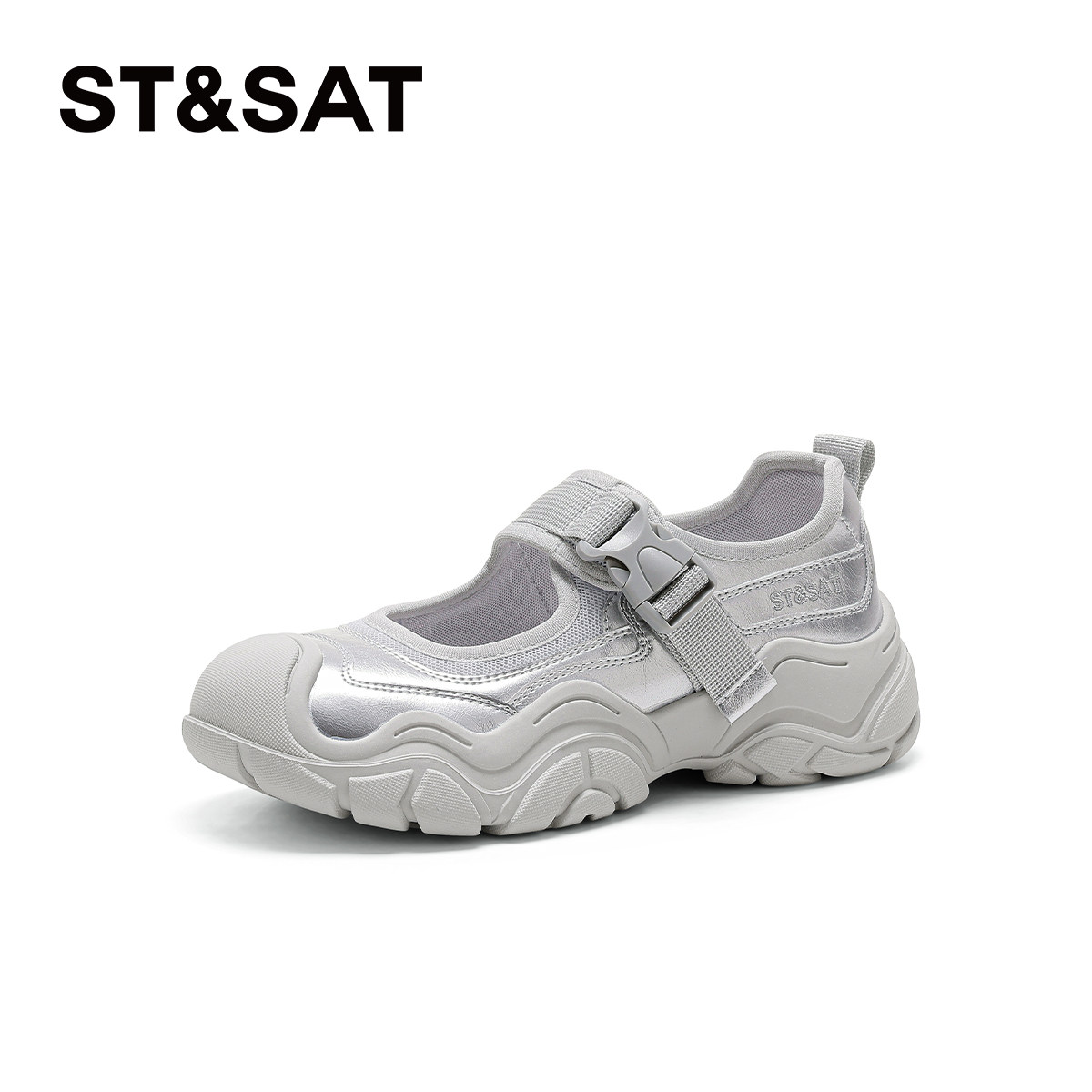 St&Sat/星期六夏季圆头浅口一字扣带厚底休闲老爹鞋女SSC1111D46,女鞋,时尚休闲鞋,淘宝优惠券,粉丝福利购,淘宝优惠卷