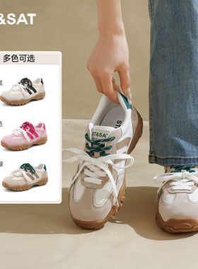 St&Sat/星期六春秋厚底德训鞋系带阿甘鞋休闲单鞋女SSE1112CSL