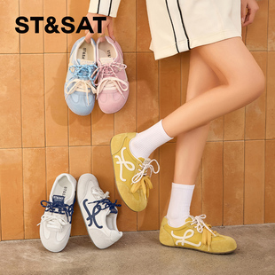 St&Sat 女SSD1112CS3 星期六春秋圆头双系带德训鞋 内增高休闲单鞋
