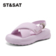 St&Sat 女SSD2115W10 厚底增高露趾一字扣休闲凉鞋 星期六夏季 新款