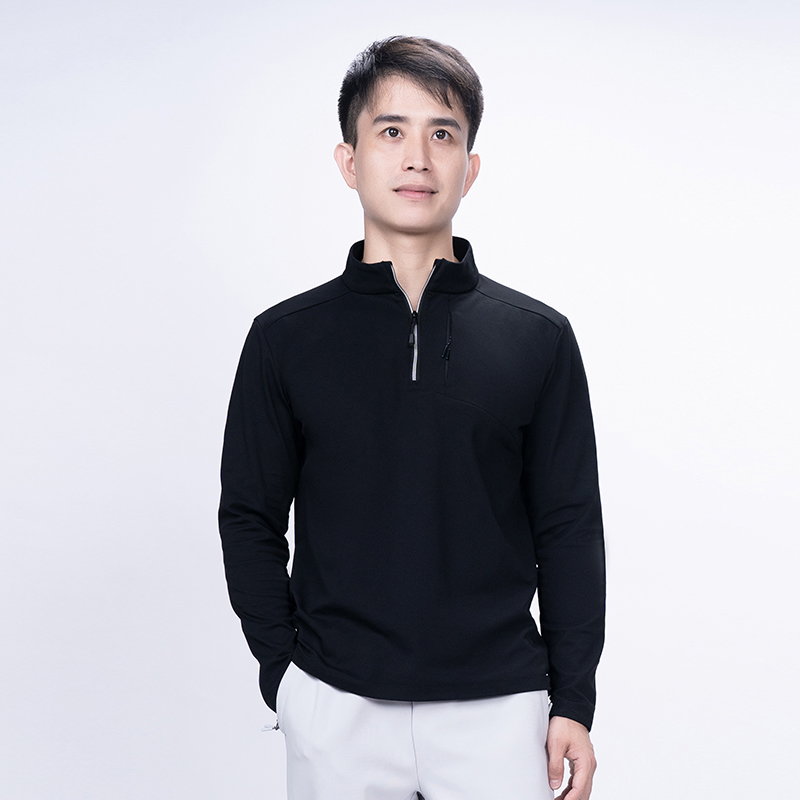 龙狮戴尔长袖男士高领T恤