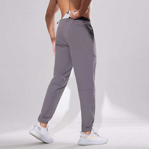 秋冬专业运动跑步长裤男后腰可放手机透气口袋晨跑健身速干裤子厚