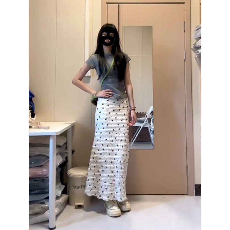 套装女2025夏季新款度假风半高领T恤女蝴蝶结印花蕾丝镂空半身裙,女装/女士精品,半身裙,淘宝优惠券,粉丝福利购,淘宝优惠卷