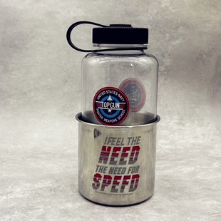 美利坚洋行TOPGUN海军战斗机武器学校Nalgene 1L水壶带便携杯套装