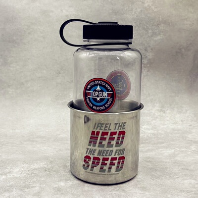 美利坚洋行TOPGUN海军战斗机武器学校Nalgene 1L水壶带便携杯套装