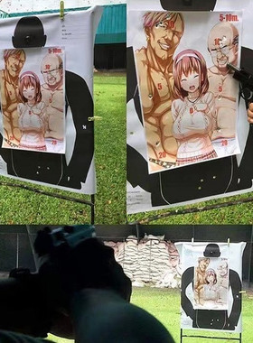 美利堅洋行WAIFU LOLIS射擊靶紙墻紙 人型射箭彈弓飛鏢訓練練習靶