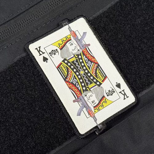 美利坚洋行AK KING OF SPADES质感皮革章 个性魔术贴