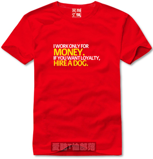 定制纯棉短袖 打底衫 T恤直身圆领时尚 Hire 包邮 dog个性 流行一件