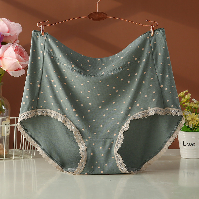高腰波点莫代尔棉内裤女新款夏薄款大码胖mm200斤中老年妈妈,女装/女士精品,大码裤装,淘宝优惠券,粉丝福利购,淘宝优惠卷