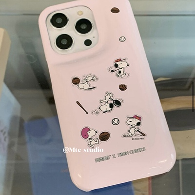 韩系可爱棒球组合史努比手机壳