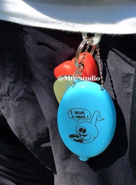 韩国ins博主同款时尚夏日硅胶零钱包挂件门禁卡包AirPods挂饰吊坠