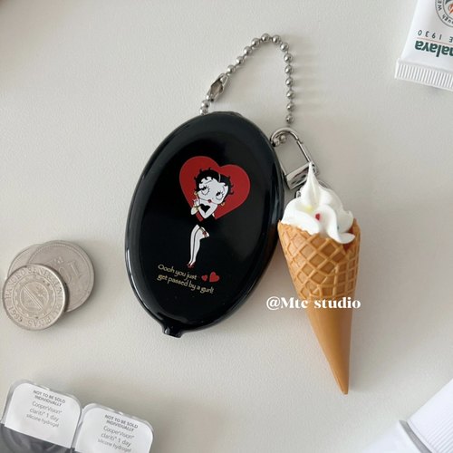 日系古早贝蒂公主迷你零钱包挂件