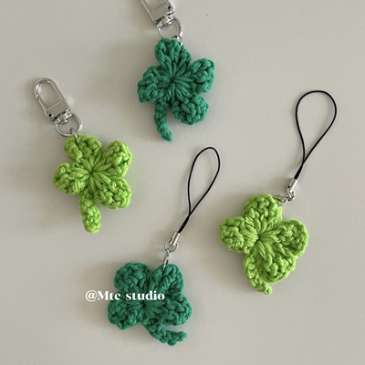 幸运四叶草手机链超可爱迷你