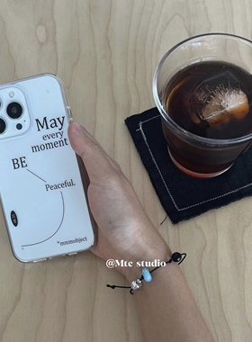 韩系小众简约Athflow风高级气质英文日韩高透适用iphone16pro/15promax苹果14/13/12/11手机壳防摔