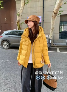 艾欧椰2025冬季新款小马女装宽松款显瘦保暖拉链中长款上衣羽绒服