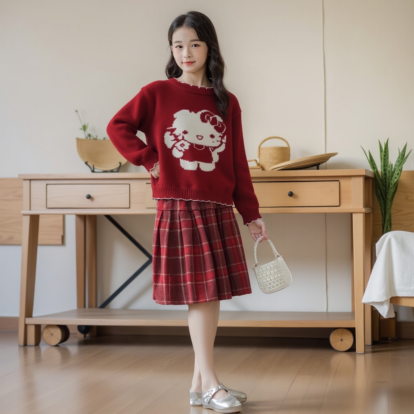 2026冬装新款女童长袖卡通红色针织宽松毛衣柔软百搭上衣3-15岁,童装/婴儿装/亲子装,毛衣/针织衫,淘宝优惠券,粉丝福利购,淘宝优惠卷