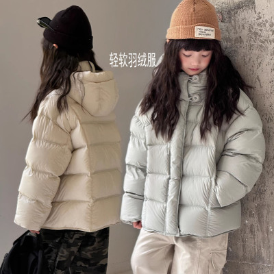 超轻超软女童连帽羽绒服秋冬新款