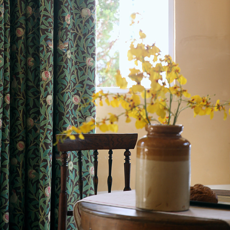 Oostende奥斯坦德 95%遮光复古田园美式涤棉窗帘定制卧室阳台客厅