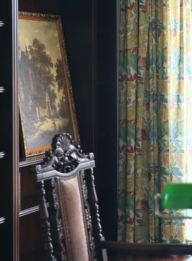 Manel曼内尔 热带南亚岛屿风美式涤棉窗帘定制遮光客厅卧室阳台