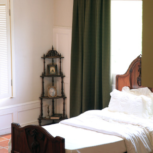 Angri安格里 深墨绿色加厚小肌理暗纹格纹窗帘遮光定制卧室阳台