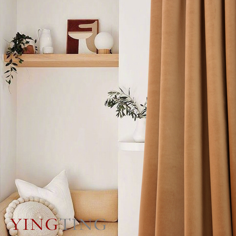 essen松塔美式风棉绒遮光窗帘