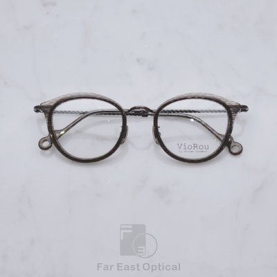 Viorou日本设计师品牌 色彩力量小众光学眼镜框fernando灰玳瑁色