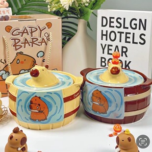 卡皮巴拉泡面碗杯子生日礼物男女生送闺蜜可爱创意实用毕业小学生