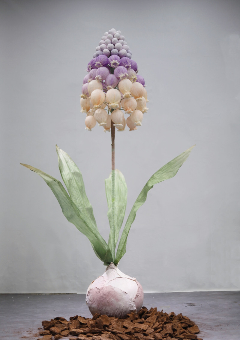 真丝纸艺风信子网红打卡摄影巨型花商场美陈装饰店铺橱窗发布会