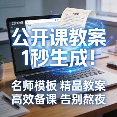 【公开课神器】精品教案生成工具 名师模板参考 高效备课助手