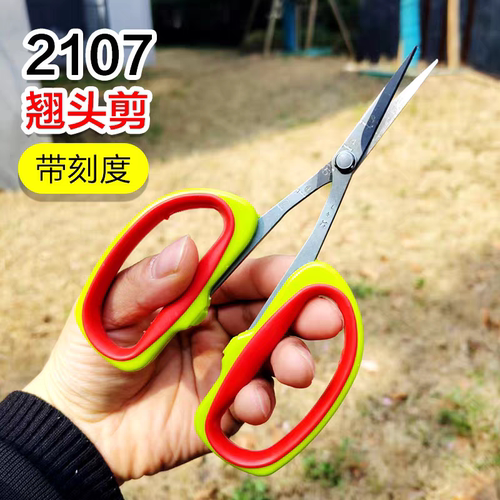 汪吾铨阳光玫瑰剪不锈钢翘头疏稀果葡萄粒尖剪子带刻度修枝剪刀新