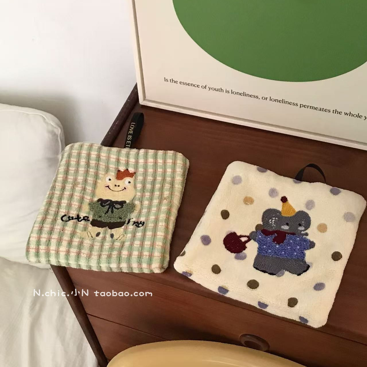 高颜值可爱小动物珊瑚绒擦手巾