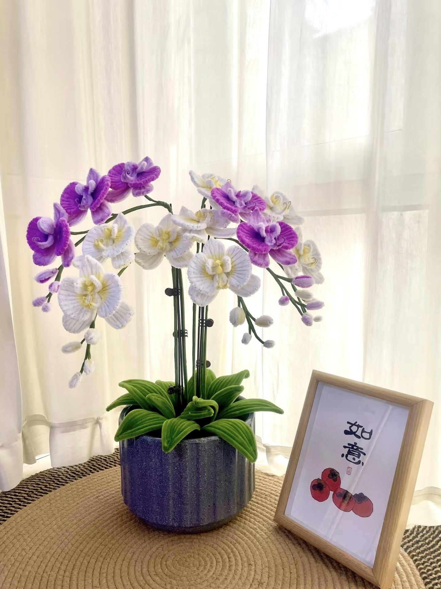 扭扭棒蝴蝶兰花束材料包diy摆件新年礼物送女友闺蜜送0基础教程