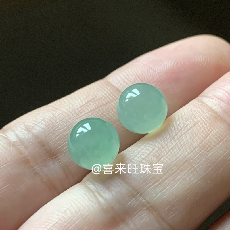 天然缅甸老坑翡翠冰种晴水绿浅绿圆珠子手串手链单颗散珠玉石配饰,珠宝/钻石/翡翠,手链/手串,淘宝优惠券,粉丝福利购,淘宝优惠卷