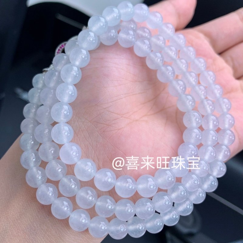 天然缅甸老坑翡翠冰种白冰高冰种圆珠子手串手链项链珠串玉石配饰,珠宝/钻石/翡翠,手链/手串,淘宝优惠券,粉丝福利购,淘宝优惠卷