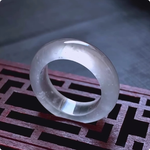 冰透种白冰高冰种玉石戒指指环