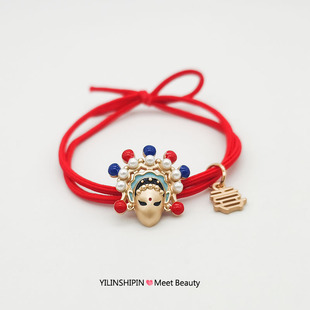 中式新娘超仙发圈秀禾新娘皇冠发绳结婚手链发饰两用凤冠头饰头绳