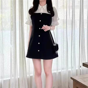 中长款 FL4 2日本原单新品 GRL女士拼色甜美简约时尚 连衣裙 短袖