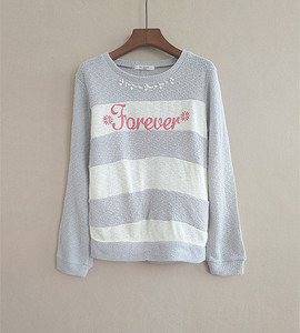 FI6-2外单新款针织衫打底衫长袖手工钉珠套头衫女装0.2