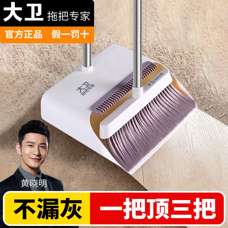 大卫扫把簸箕套装家用扫帚组合不粘头发魔术刮水器新款扫地笤帚图片