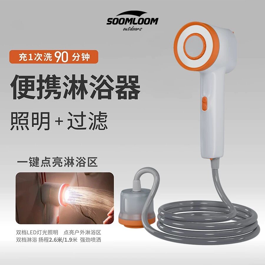 自吸式可移动简易淋浴电动花洒图片