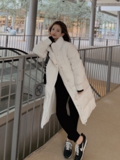 Женский пуховик 大喜自制轻薄羽绒服女白鸭绒中长款过膝韩版外套冬【云朵羽绒服】
