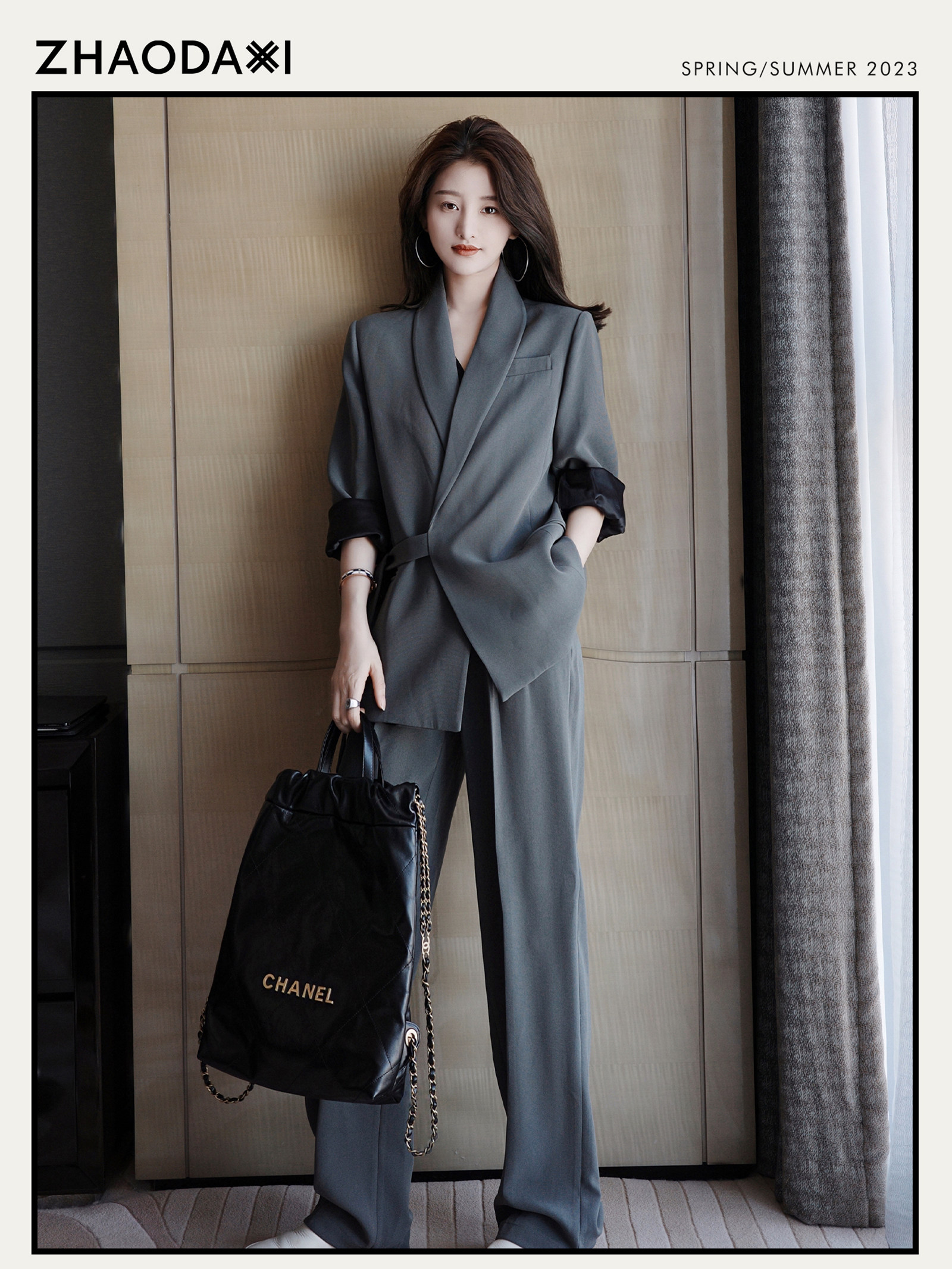 DAXI 수제 [재고] 월스트리트 정장 세트?2023 정장 및 바지 소금 시리즈 고급 투피스 세트