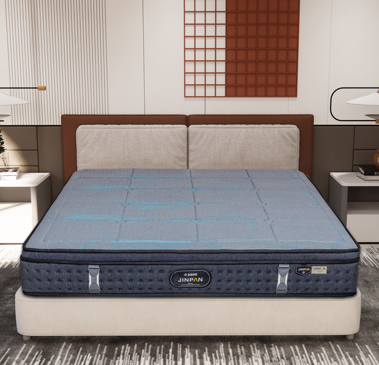 海南金盘床垫 a33 偏软 弹簧内胆保用20年 恒温记忆棉 防螨功能布