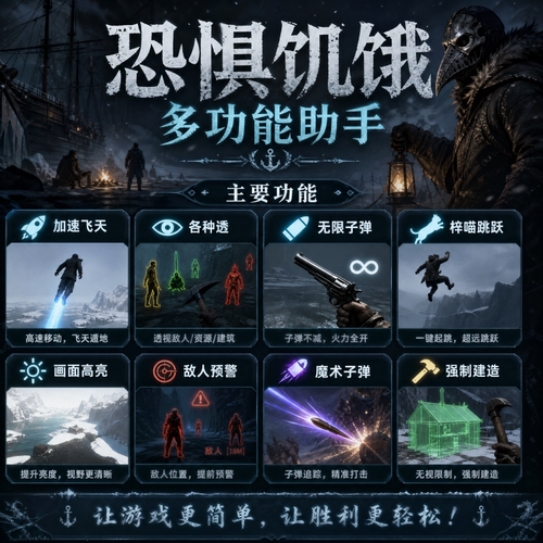 饥饿恐惧辅助科技 DreadHunger海上狼人杀修改器加速飞天无限子弹